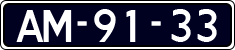 License plate of the Netherlands, Imported oldtimers (cars)