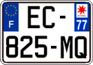 French license plate, SIV (ordinary)