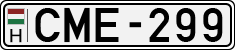 license plates of Hungary, Cars (1990)