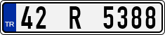 License plate of Turkey, Regular plates