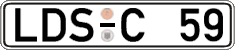 German license plate, Regular plates