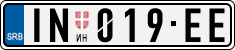 License plate of Serbia, Cars