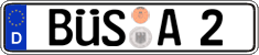 German license plate, Regular plates