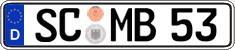 German license plate, Regular plates