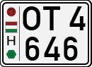 license plates of Hungary, Oldtimers (1990)