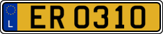 License plate of Luxembourg, 2003 year system