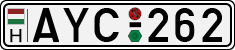 license plates of Hungary, Cars (1990)