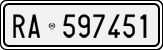 License plate of Italy, Cars (1927 year series)