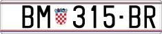 License plate of Croatia, Regular plates
