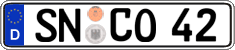German license plate, Regular plates