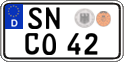 German license plate, Regular plates