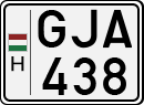 license plates of Hungary, Cars (1990)
