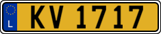 License plate of Luxembourg, 2003 year system