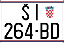 License plate of Croatia, Regular plates
