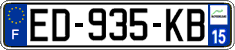 French license plate, SIV (ordinary)