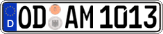 German license plate, Regular plates