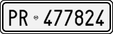 License plate of Italy, Cars (1927 year series)