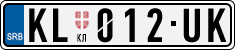 License plate of Serbia, Cars