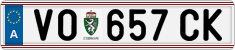 License plate of Austria, Regular plates