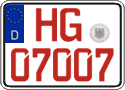 German license plate, Red license plates