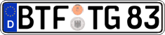 German license plate, Regular plates