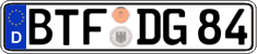 German license plate, Regular plates