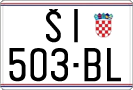 License plate of Croatia, Regular plates