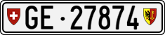 License plate of Switzerland, Cars