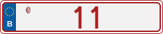 License plate of Belgium, Vanity Plates (2014)
