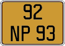 French license plate, FNI