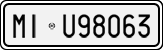License plate of Italy, Cars (1927 year series)