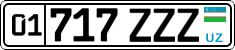 License plate of Uzbekistan, Organizations