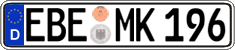 German license plate, Regular plates