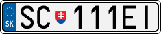 License plate of Slovakia, Cars