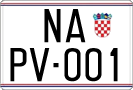 License plate of Croatia, Oldtimers