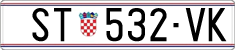 License plate of Croatia, Regular plates