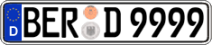 German license plate, Regular plates