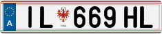 License plate of Austria, Regular plates