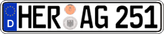 German license plate, Regular plates