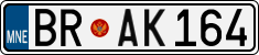 License plate of Montenegro, Cars