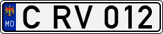 License plate of Moldova, Cars (1992)