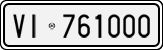 License plate of Italy, Cars (1927 year series)