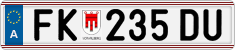 License plate of Austria, Regular plates