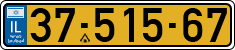 License plate of Israel, Regular plates