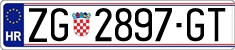 License plate of Croatia, Regular plates