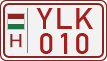 license plates of Hungary, Slow vehicles (red) (1990)