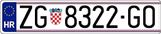 License plate of Croatia, Regular plates
