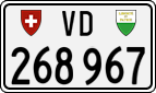License plate of Switzerland, Cars