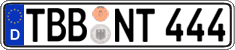 German license plate, Regular plates