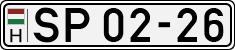 license plates of Hungary, Sportcars (1990)